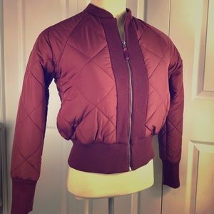 Urban Outfitters Womens Puffer Jacket Burgundy L